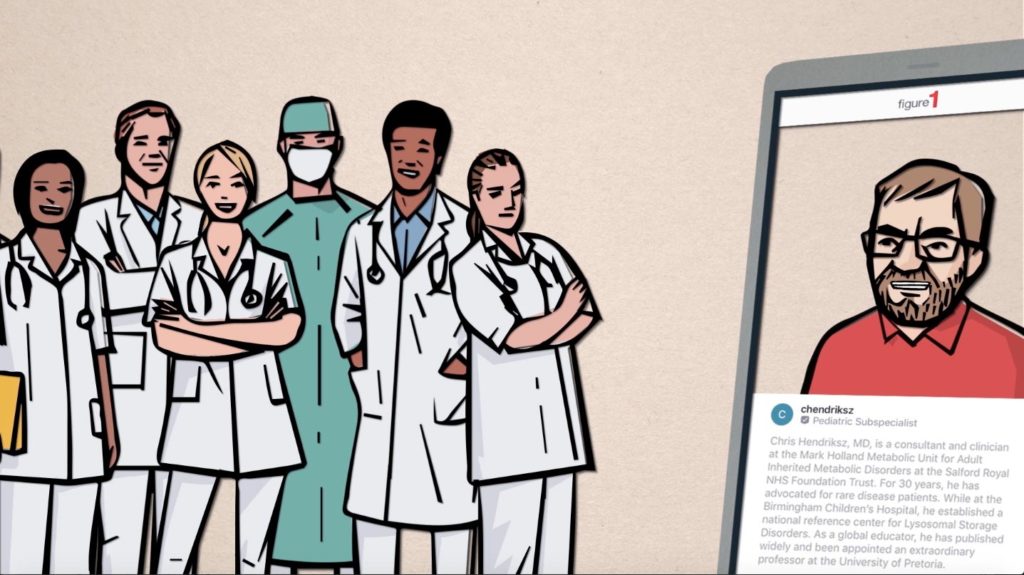 A group of doctors reading a medical case